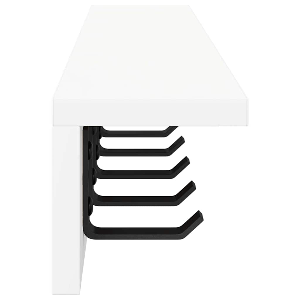 Wandmontierter Kleiderständer Weiß 80 x 10.5 x 10.5 cm